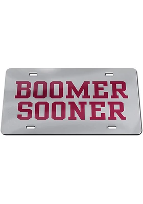 Oklahoma Sooners Silver Boomer Sooner Car Accessory License Plate