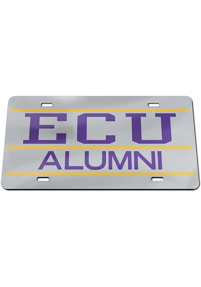 East Carolina Pirates Silver Alumni Car Accessory License Plate