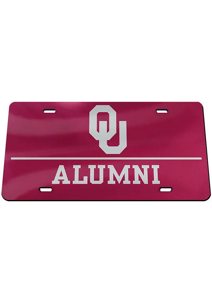 Oklahoma Sooners Red Alumni Car Accessory License Plate