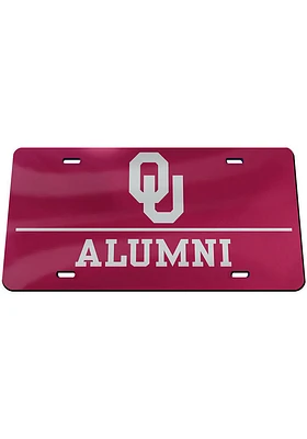 Oklahoma Sooners Red Alumni Car Accessory License Plate
