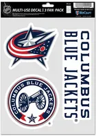 Columbus Blue Jackets Triple Pack Auto Decal - Blue