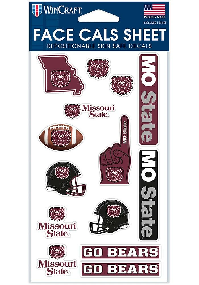 Missouri State Bears 4x7 Tattoo