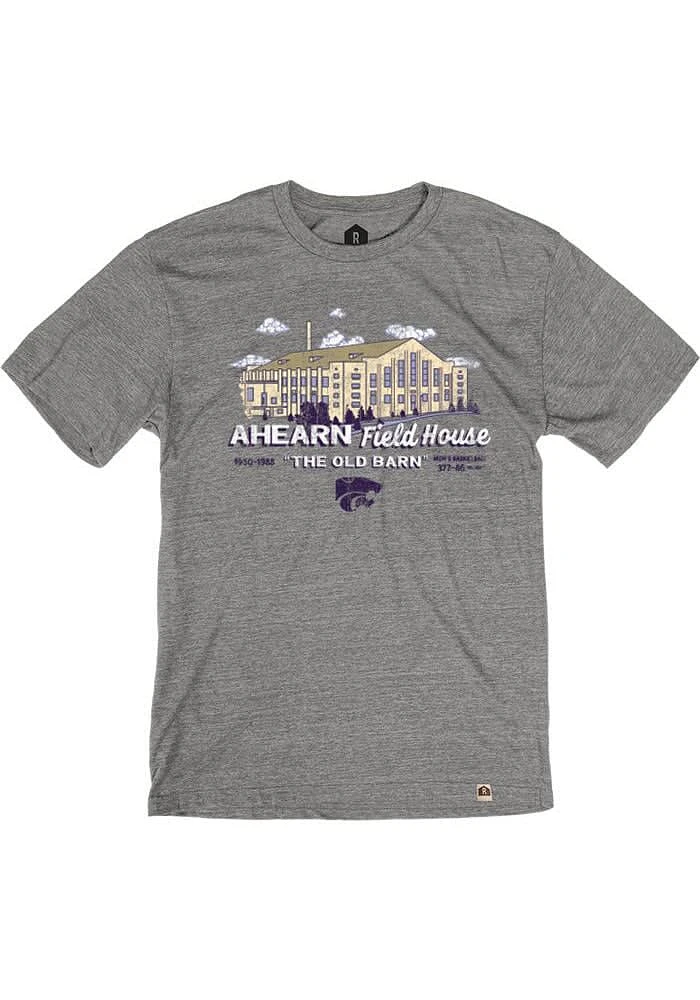 Rally K-State Wildcats Grey Ahearn Fieldhouse Triblend Short Sleeve Fashion T Shirt