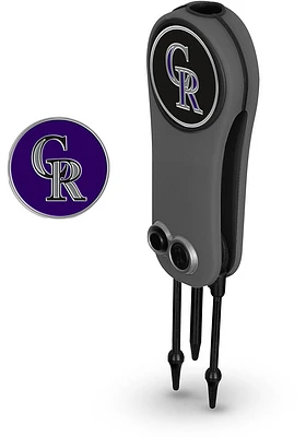Colorado Rockies Ball Marker Switchblade Divot Tool