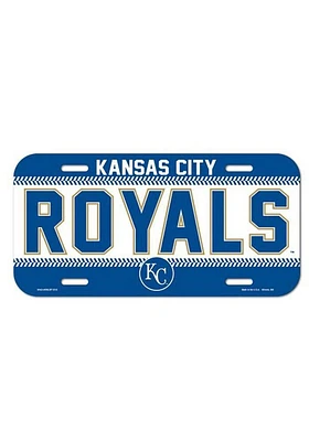 Kansas City Royals Blue Team Name Plastic Car Accessory License Plate