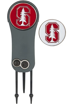 Stanford Cardinal Ball Marker Switchblade Divot Tool