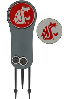 Washington State Cougars Ball Marker Switchblade Divot Tool