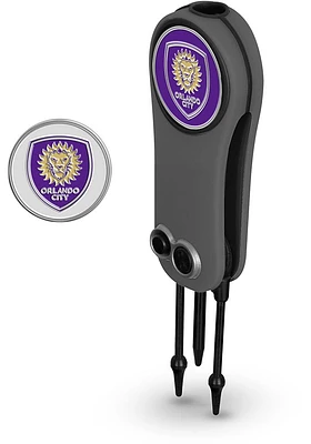 Orlando City SC Ball Marker Switchblade Divot Tool