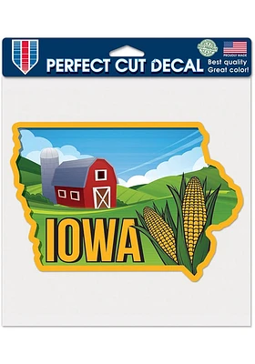 Iowa Red Barn Auto Decal - Yellow