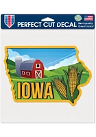 Iowa Red Barn Auto Decal - Yellow