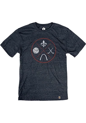 Rally St Louis Navy Blue Circle Icons Short Sleeve Fashion T Shirt