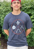 Rally St Louis Navy Blue Circle Icons Short Sleeve Fashion T Shirt