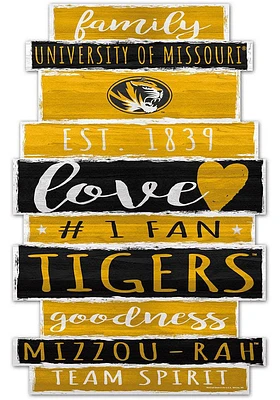 Missouri Tigers Word Plank Sign