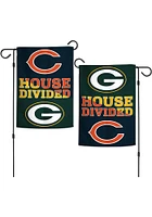 Chicago Bears House Divided Garden Flag - Navy Blue