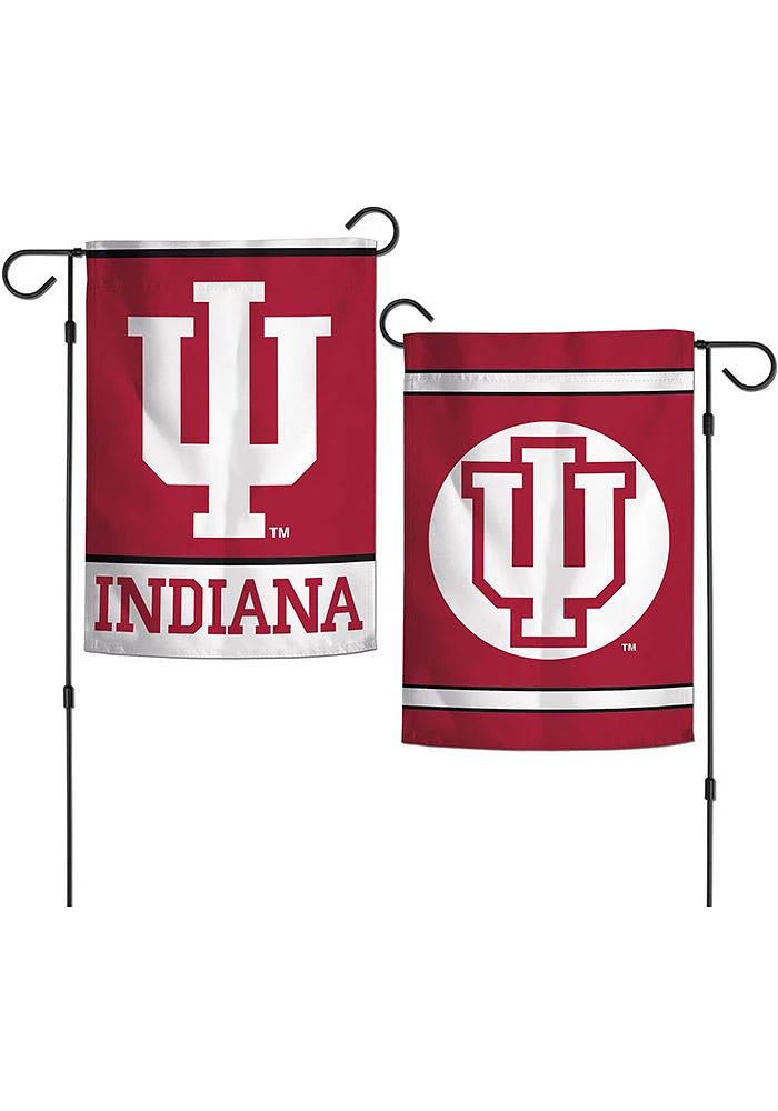 Indiana Hoosiers Logo Stripe Garden Flag - Red