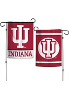 Indiana Hoosiers Logo Stripe Garden Flag - Red