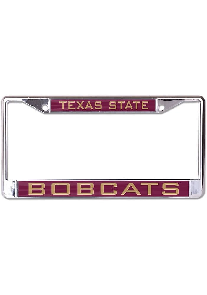 Texas State Bobcats Inlaid License Plate Frame - Maroon