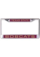 Texas State Bobcats Inlaid License Plate Frame - Maroon