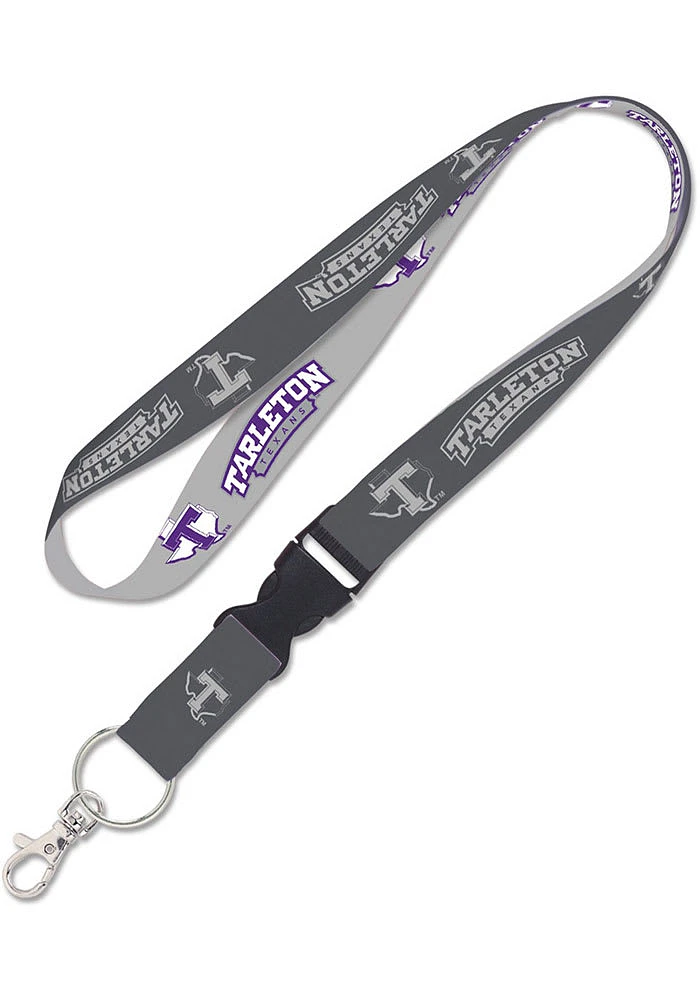 Tarleton State Texans Charcoal Lanyard - Purple