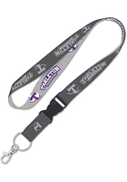 Tarleton State Texans Charcoal Lanyard - Purple
