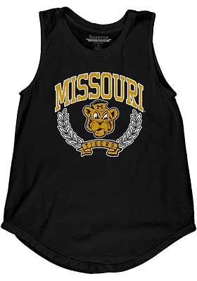 Missouri Tigers Womens Black Muscle Tank Top