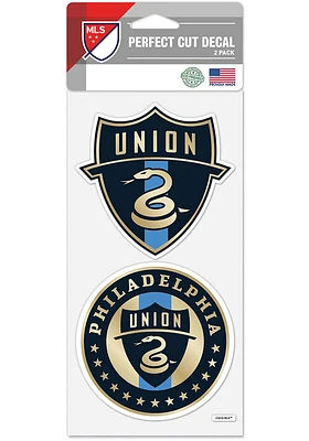 Philadelphia Union 4x4 2 Pack Perfect Cut Auto Decal - Blue
