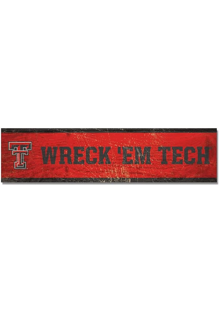 Texas Tech Red Raiders 1.5x6 Wood Magnet