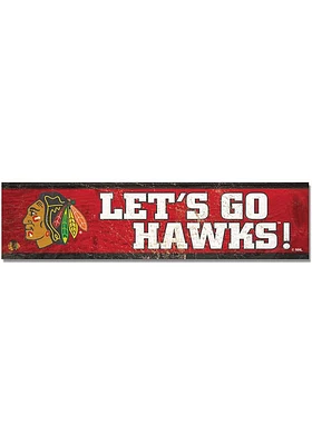 Chicago Blackhawks 1.5x6 Wood Magnet