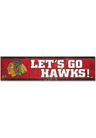 Chicago Blackhawks 1.5x6 Wood Magnet