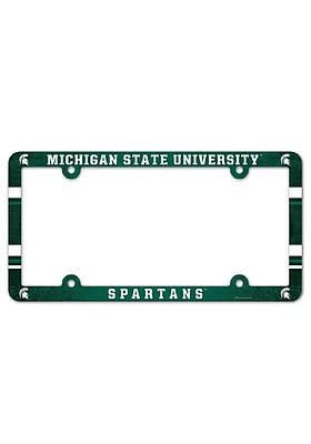 Michigan State Spartans Plastic Full Color License Plate Frame - Green