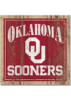 Oklahoma Sooners 3x3 Wood Magnet Magnet