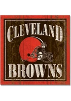 Cleveland Browns 3x3 Wood Magnet Magnet