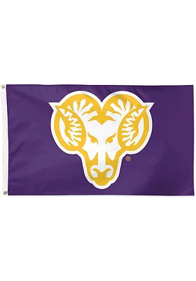 West Chester Golden Rams 3x5 Foot Silk Screen Grommet Flag - Purple