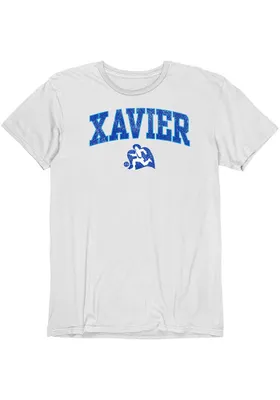 Xavier Musketeers White Arch Mascot Short Sleeve T Shirt