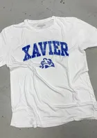 Xavier Musketeers White Arch Mascot Short Sleeve T Shirt