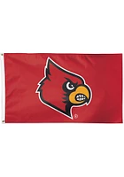 Louisville Cardinals Basic Logo Silk Screen Grommet Flag - Red