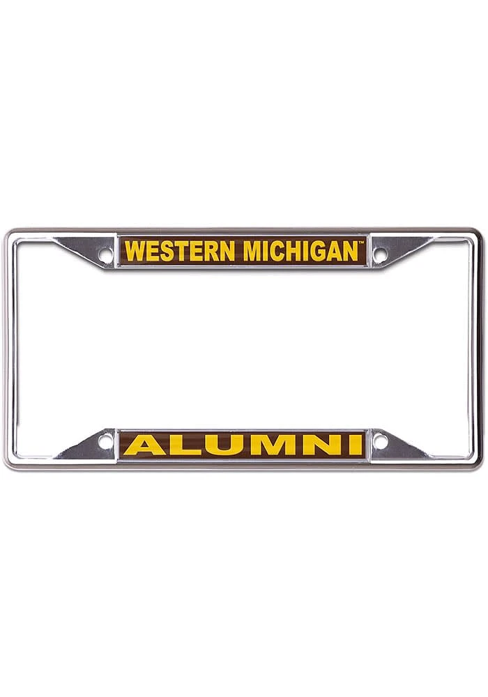 Western Michigan Broncos Alumni Metallic License Plate Frame - Brown