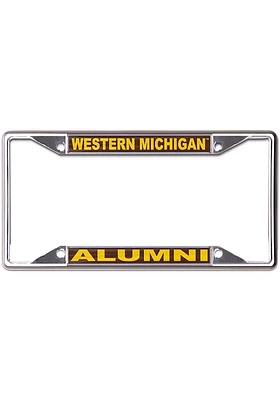 Western Michigan Broncos Alumni Metallic License Plate Frame - Brown