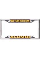 Western Michigan Broncos Alumni Metallic License Plate Frame - Brown