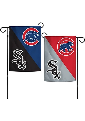 Chicago Cubs House Divided Garden Flag - Blue