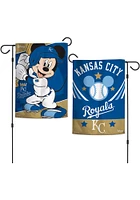 Kansas City Royals Mickey Mouse 12x18 2 Sided Garden Flag - Blue