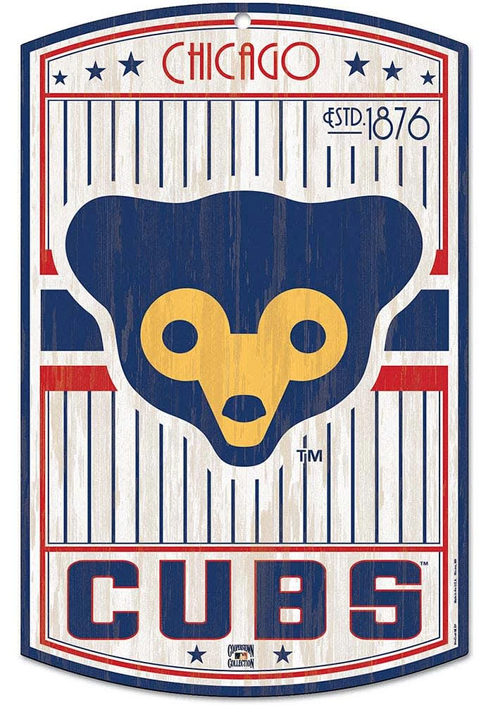 Chicago Cubs retro Sign - Blue