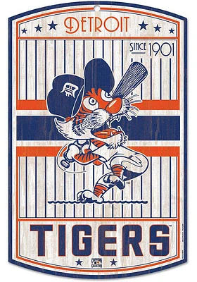 Detroit Tigers retro Sign - Navy Blue