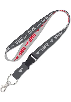 SMU Mustangs Charcoal Lanyard - Charcoal