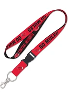 Central Missouri Mules Team Color Detachable Lanyard - Red