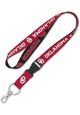 Oklahoma Sooners Team Color Detachable Lanyard - Maroon