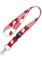 Wisconsin Badgers Team Color Detachable Lanyard - Red