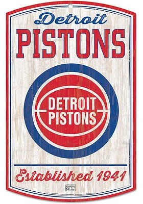 Detroit Pistons retro Sign - Blue