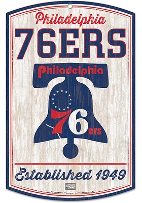 Philadelphia 76ers retro Sign - Blue