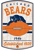 Chicago Bears retro Sign - Navy Blue